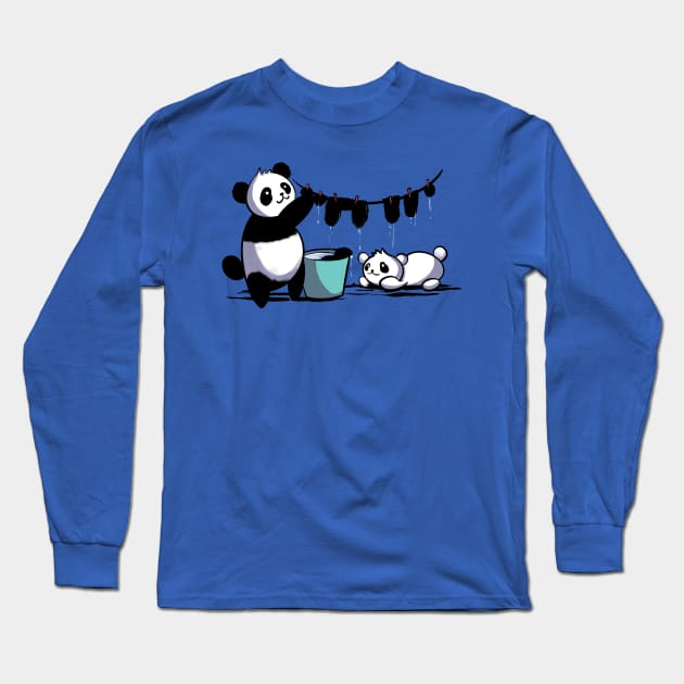 Panda clothesline Long Sleeve T-Shirt by Fan.Fabio_TEE